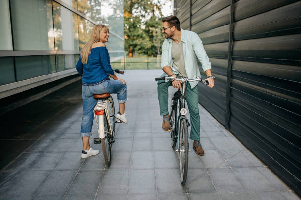 istock Cycling lovely day in urban area 1341481159