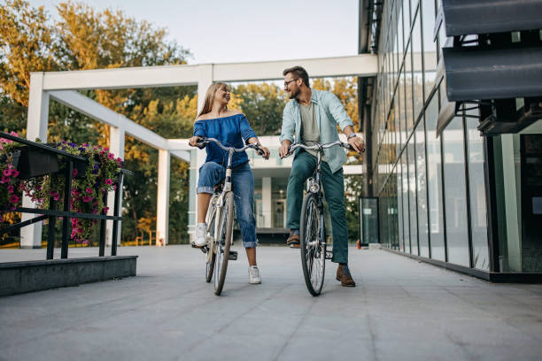 istock Enjoying the day and cycling together 1341482015