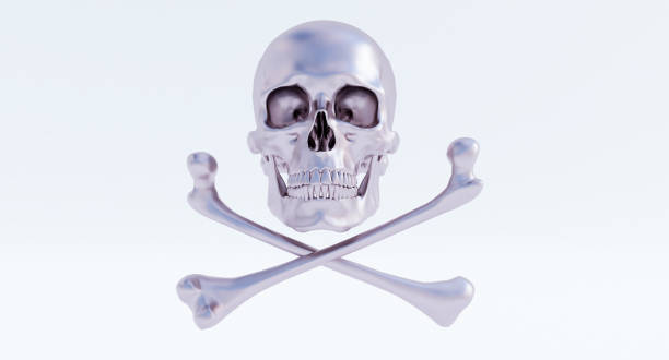 istock 3d render of Skull and Crossbones Isolated on a white background. 1341482608