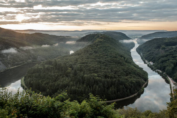 istock Sunrise at Saarschleife 1341490671