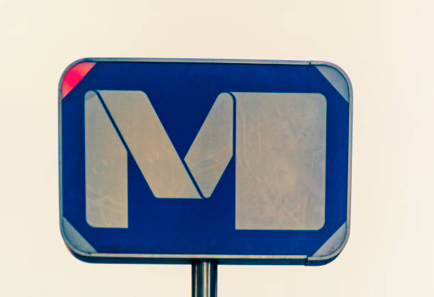 Brussels, Belgium, November 04 2018: Metro sign in Brussels, Belgium.