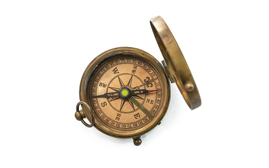 Vintage Compass On White Background