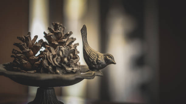 Adorable Antique Handmade Carved Bird