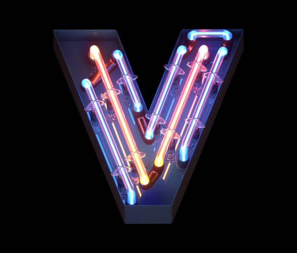 istock Neon in metal casing font. 1341501657