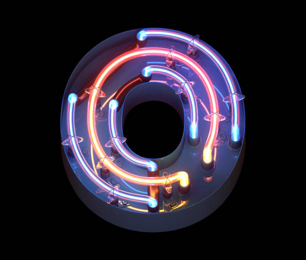 istock Neon in metal casing font. 1341501704