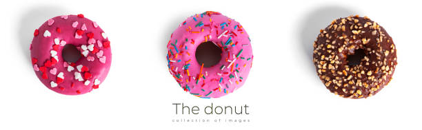 The donut is isolated on a white background. Doughnut isolated
