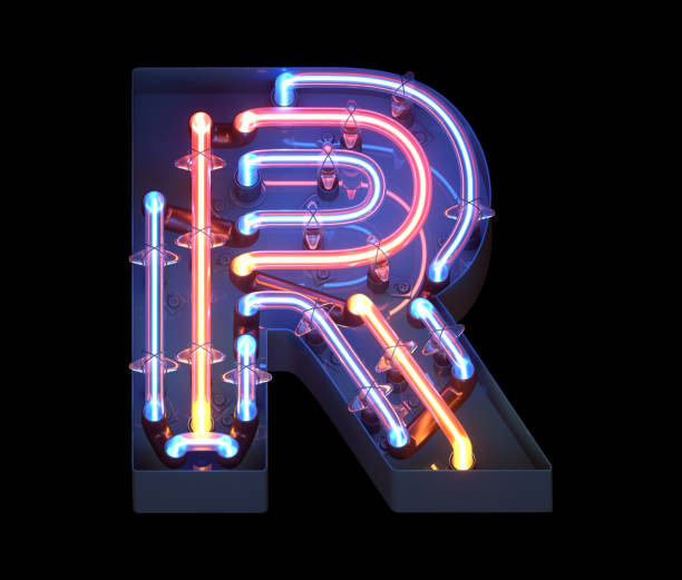 istock Neon in metal casing font. 1341501746