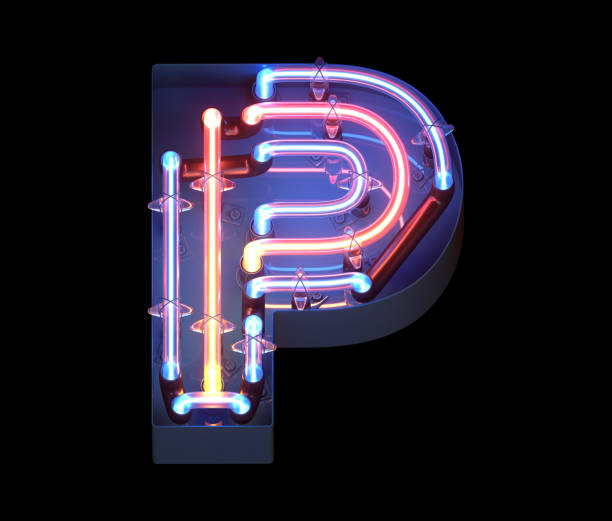 istock Neon in metal casing font. 1341501798