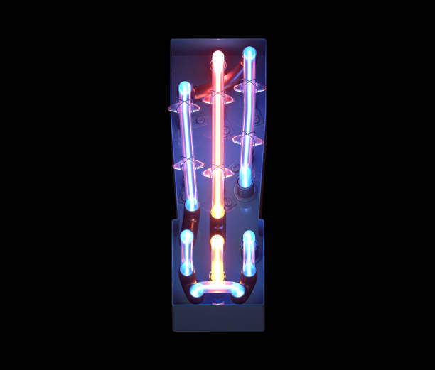 istock Neon in metal casing font. 1341502317
