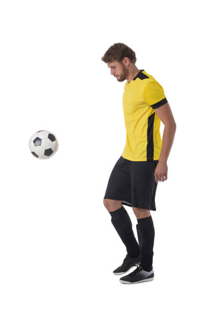 istock Soccer player man isolated on white 1341502946