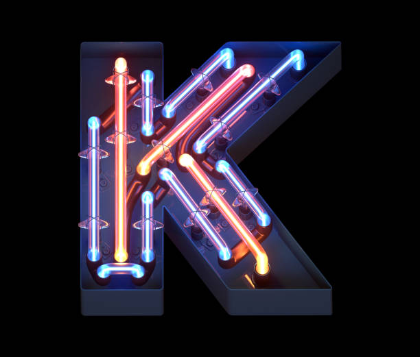 istock Neon in metal casing font. 1341503066