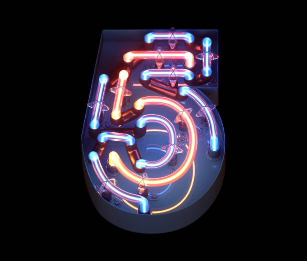 istock Neon in metal casing font. 1341503182