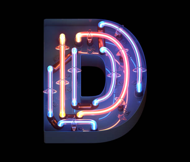istock Neon in metal casing font. 1341503198