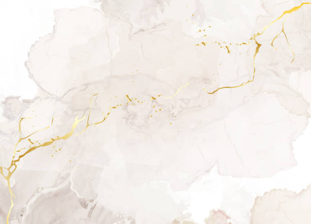 бежевый кварцевый жеод векторный дизайн рамы. стильная коричневая текстурная карта - marble stock illustrations