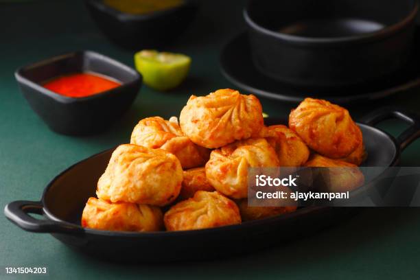 Fried Momos Dumpling Stock Photo - Download Image Now - Chinese Dumpling, Fried, Dim Sum