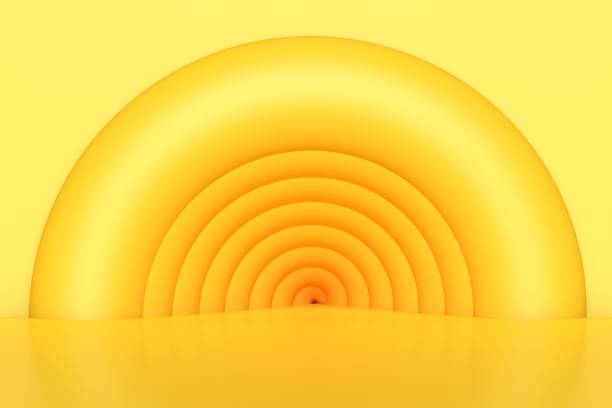 istock 3D Yellow Stands, Product Stand, Blank Scene 1341507132