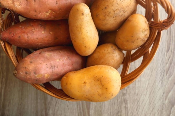 istock Basket of Potatoes 1341508437