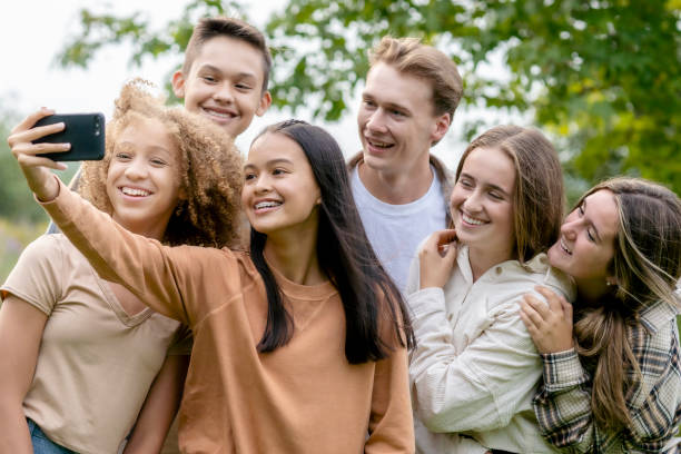 istock Multi-Ethnic Group of High School Students Taking a Selfie 1341510658