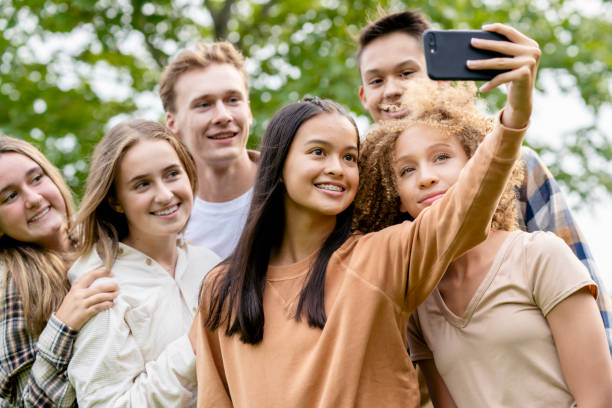 istock Multi-Ethnic Group of High School Students Taking a Selfie 1341510677