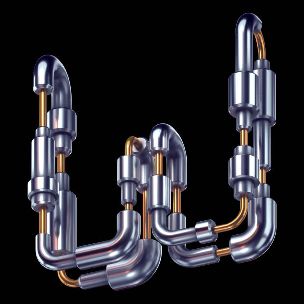 istock Futuristic metal font. 1341512163