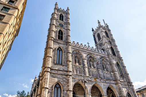 The Notre Dame Cathedral in old town Montreal