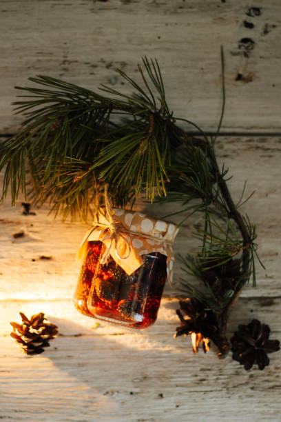 istock Pine jam in a glass jar 1341517688