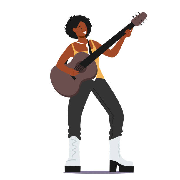 23 Popular Music Concert Teenage Girls Guitar Cartoon Illustrations & Clip  Art - iStock