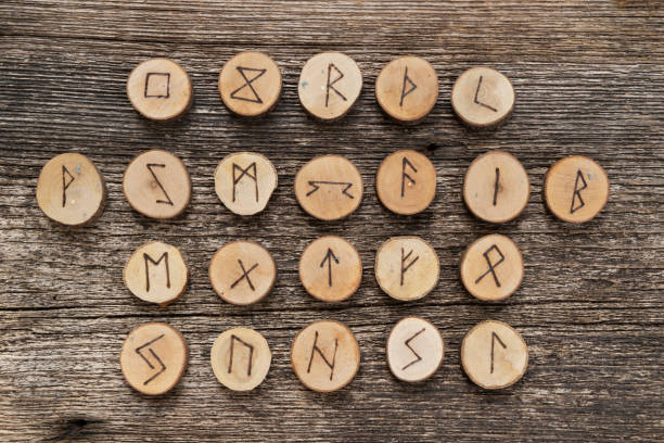 istock Handmade runes for fortunetelling 1341523695