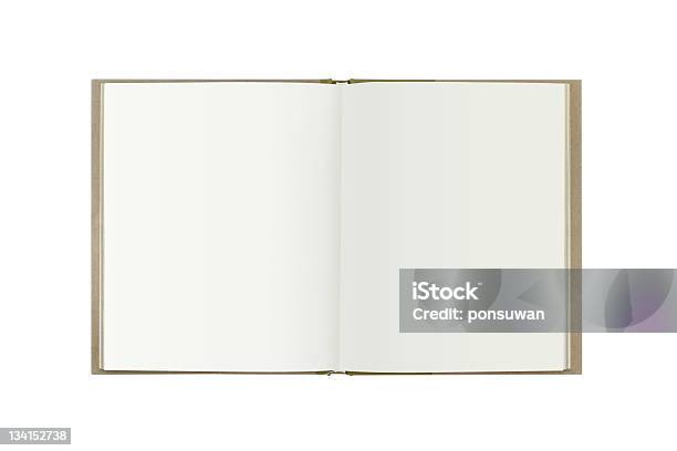 Offenes Buch Mit Leeren Seiten Isoliert Auf Weißem Hintergrund Stockfoto und mehr Bilder von Bibliothek