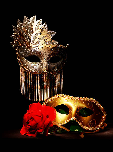 istock Masquerade Masks on Black Background 134153127