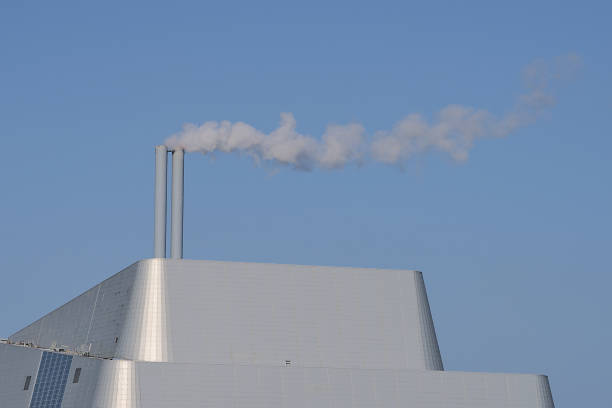 Covanta Plant (Dublin Waste to Energy) against clear blue sky stock photo