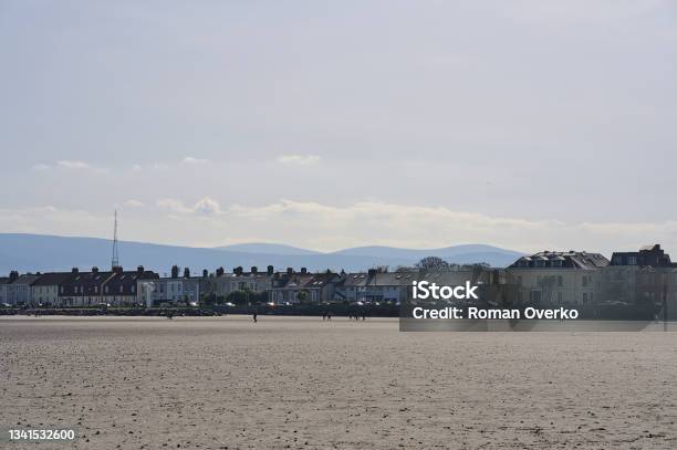 South Dublin And The Mountains Seen From Sandymount Beach Dublin Ireland During Lowest Tide Stock Photo - Download Image Now