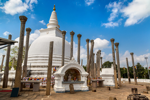 Thuparamaya dagoba (stupa) in a summer day, Sri Lanka