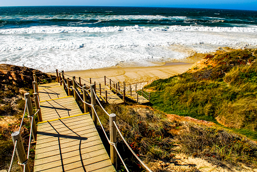 Views along the Praia D'El Rey near Obidos, Portugal.  A popular vacation spot for the beach and golf.