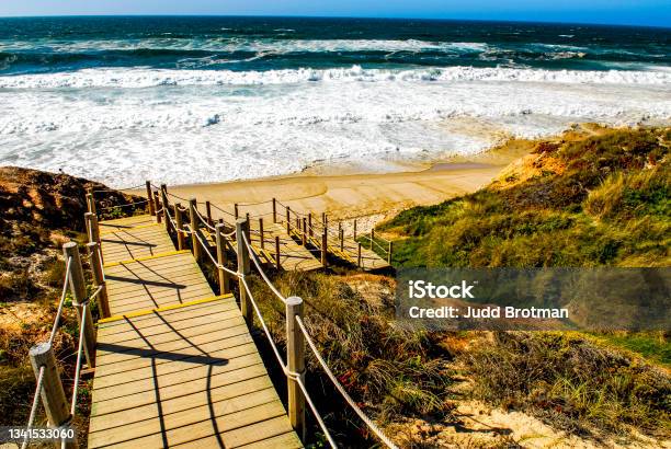 Seaside Along The Portuguese Coast Stock Photo - Download Image Now - Obidos, Portugal, Beach