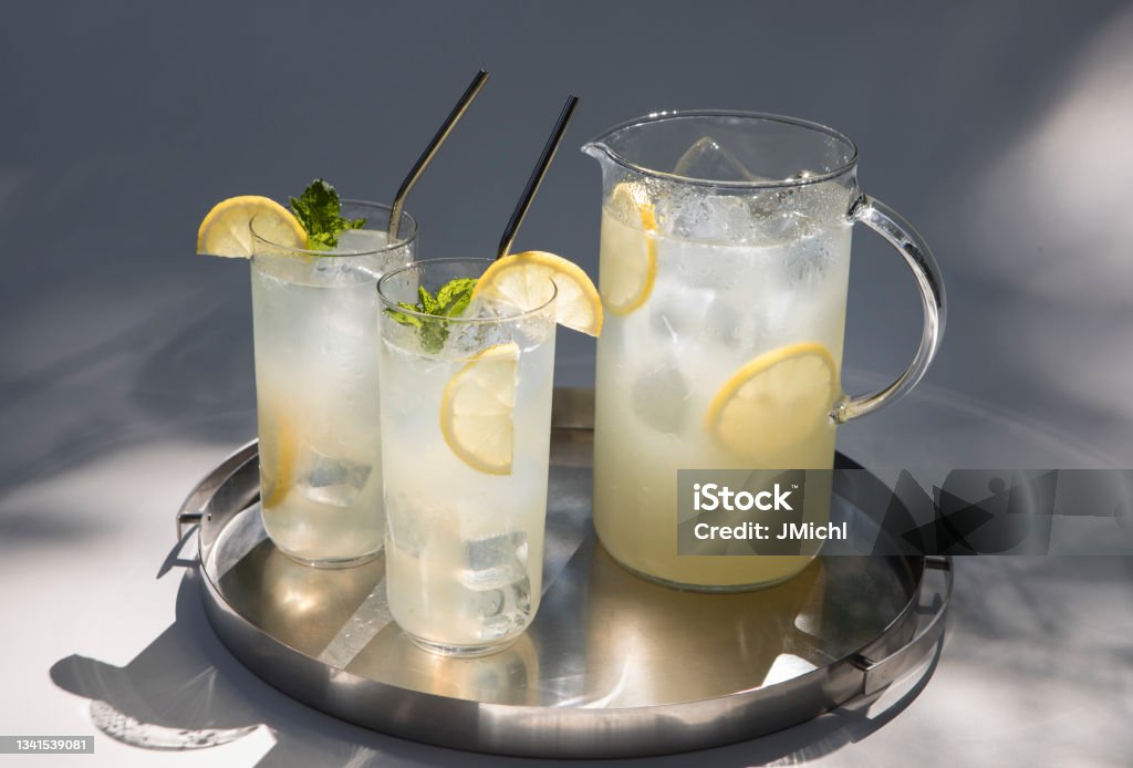 Lemonade A refreshing pitcher of lemonade. Lemonade Stock Photo
