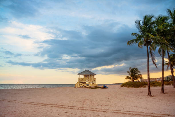 istock Sunset at Crandon Park beach - Miami, Florida 1341546094