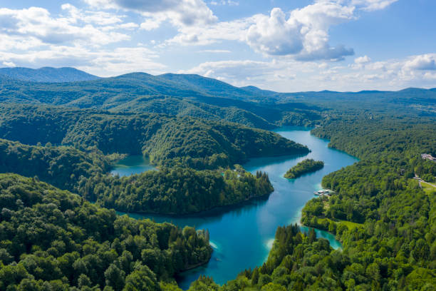 istock Plitvice Lakes from the air 1341546475