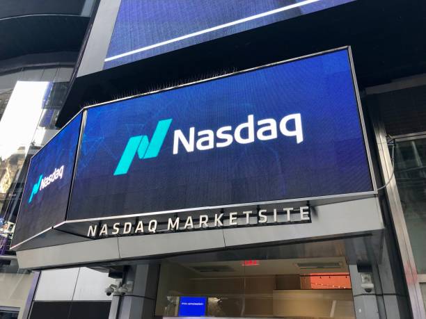 나스닥 광고 - nasdaq 뉴스 사진 이미지