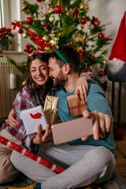 istock Feeling like kids when Christmas comes 1341548653