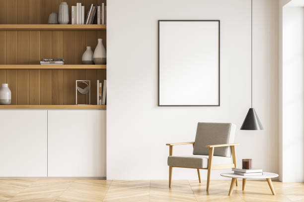 istock Banner in the light beige waiting room with accent pendant light 1341550538