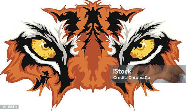 Occhio Di Tigre Mascotte Grafica - Immagini vettoriali stock e altre immagini di Tigre - Tigre, Felino selvatico, Mascotte