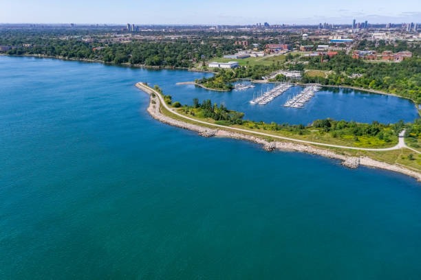 istock Aerial Colonel Samuel Smith Park and Toronto Cityview, Etobicoke, Canada 1341558030