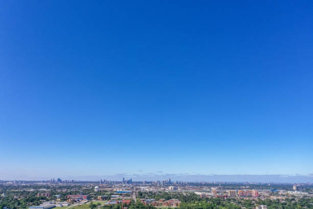 Aerial Colonel Samuel Smith Park and Toronto Cityview, Etobicoke, Canada