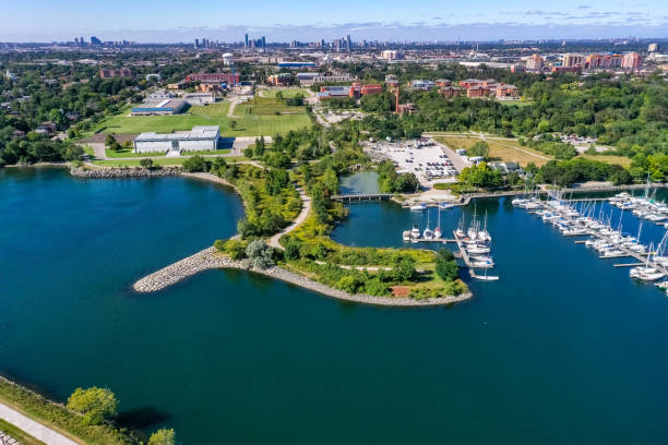 istock Aerial Colonel Samuel Smith Park and Toronto Cityview, Etobicoke, Canada 1341558767