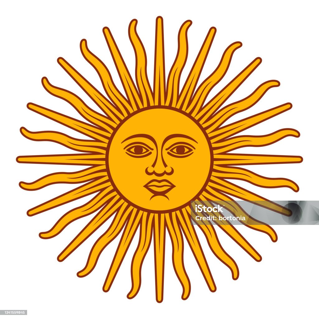 Ilustración de Símbolo De La Bandera Del Sol De Mayo De La República