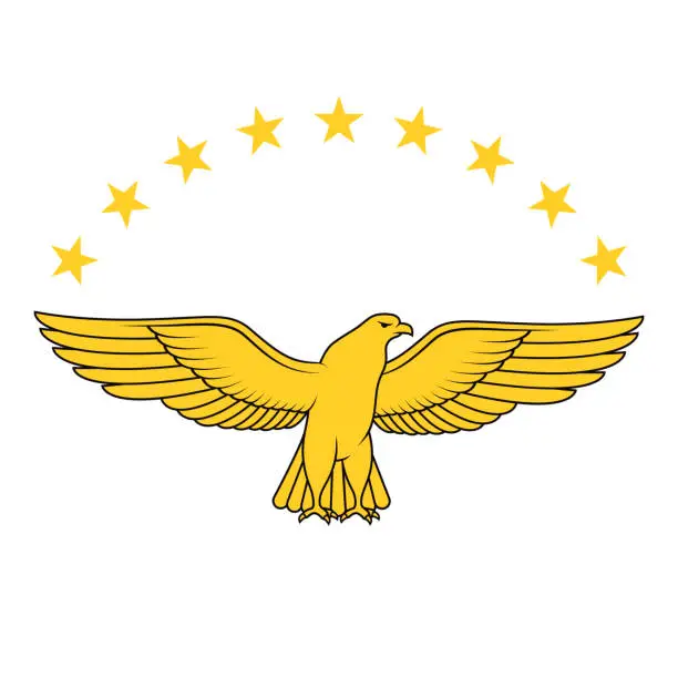 Vector illustration of Autonomous Region of the Azores Goshawk Symbol