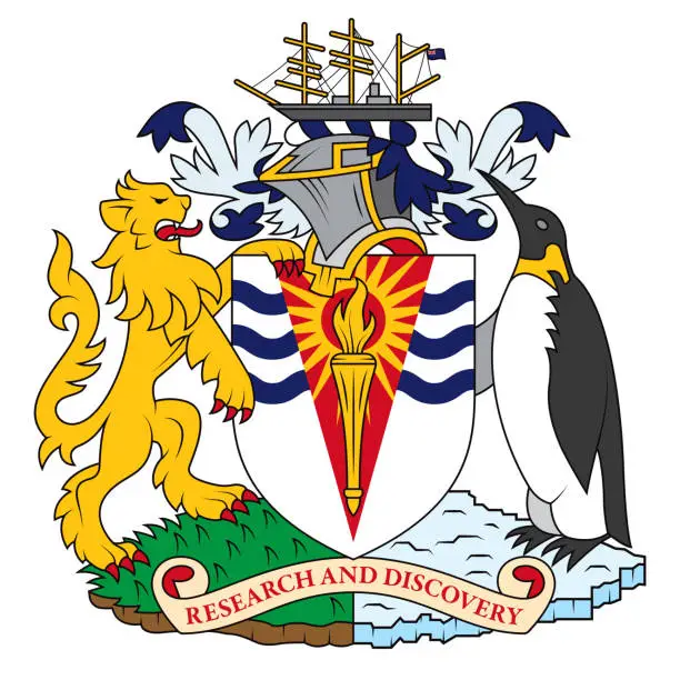 Vector illustration of British Antarctic Territory (BAT) Coat of Arms