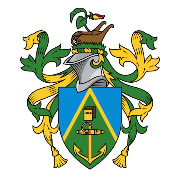 Vector illustration of Pitcairn, Henderson, Ducie and Oeno Islands Coat of Arms