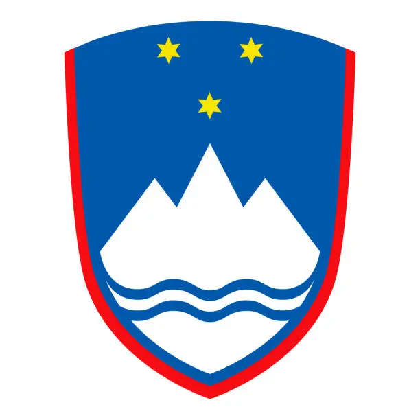 Vector illustration of Republic of Slovenia Coat of Arms